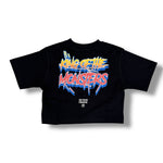 Jordan Craig Printed Cropped Black T-Shirts Boy's