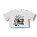 Jordan Craig Printed Cropped White T-Shirts Boy's