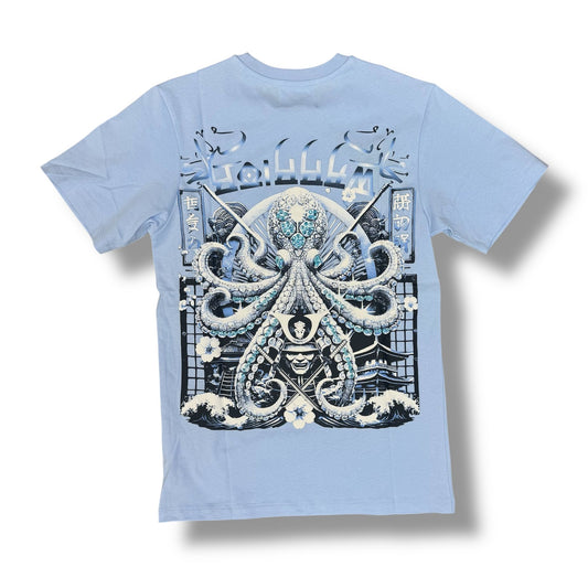 DENIMICITY WARRIOR OF THE SEAS STONED OUT BABY BLUE T-SHIRT
