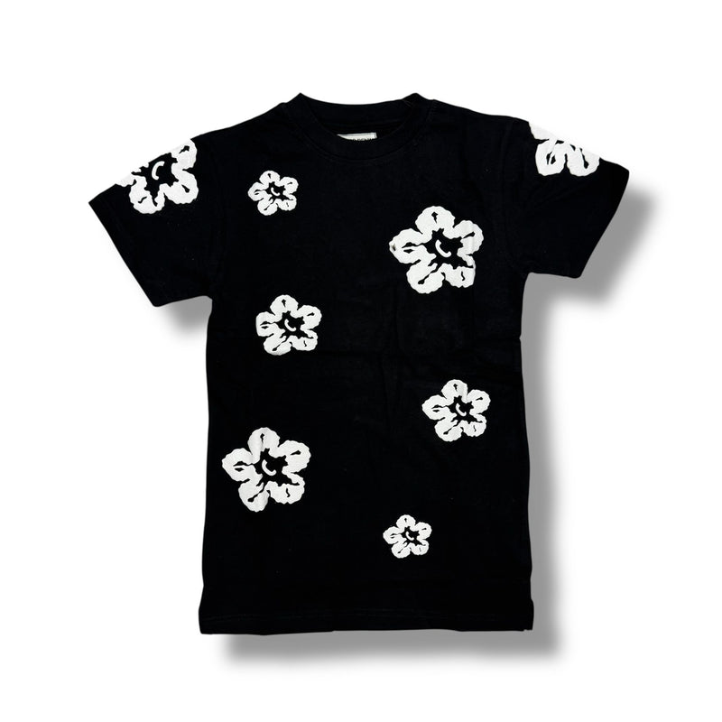 FWRD Tears Flowers Black T-Shirt Boy's
