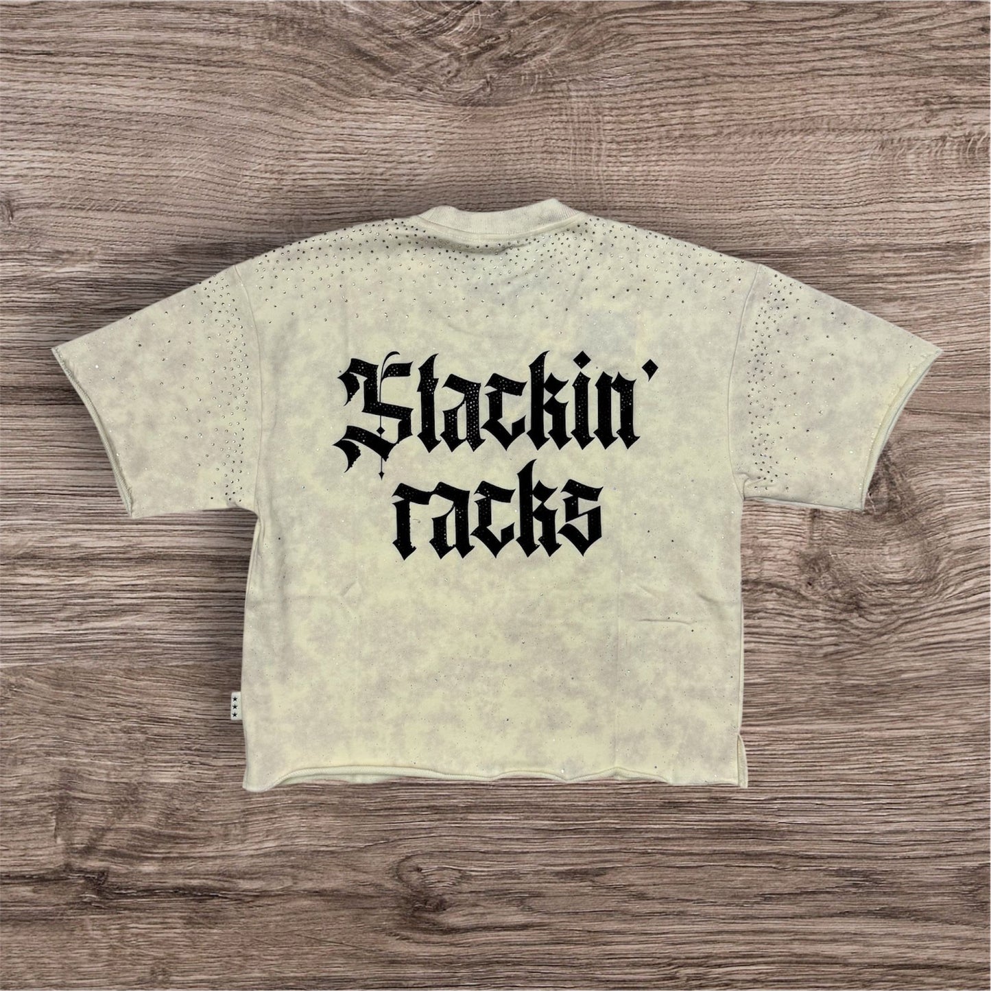 Bkys Stackin Packs Off White  Cropped T-Shirt