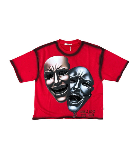 Bkys Smile Now Red Cropped T-Shirt