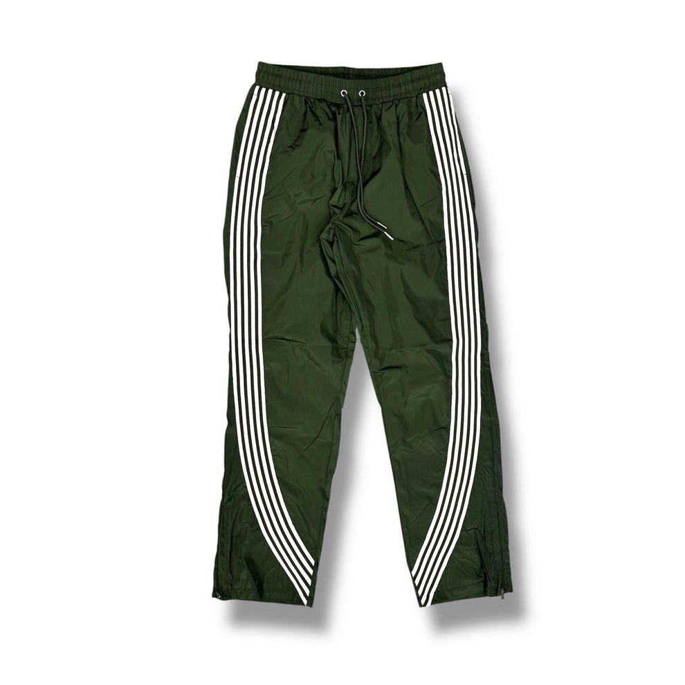 Kindred Stripe Nylon Pants  Olive / White
