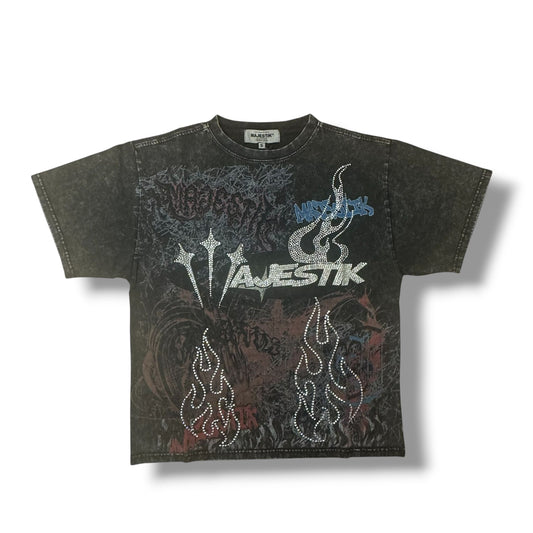 MAJESTIK Scribble  Black T-Shirt
