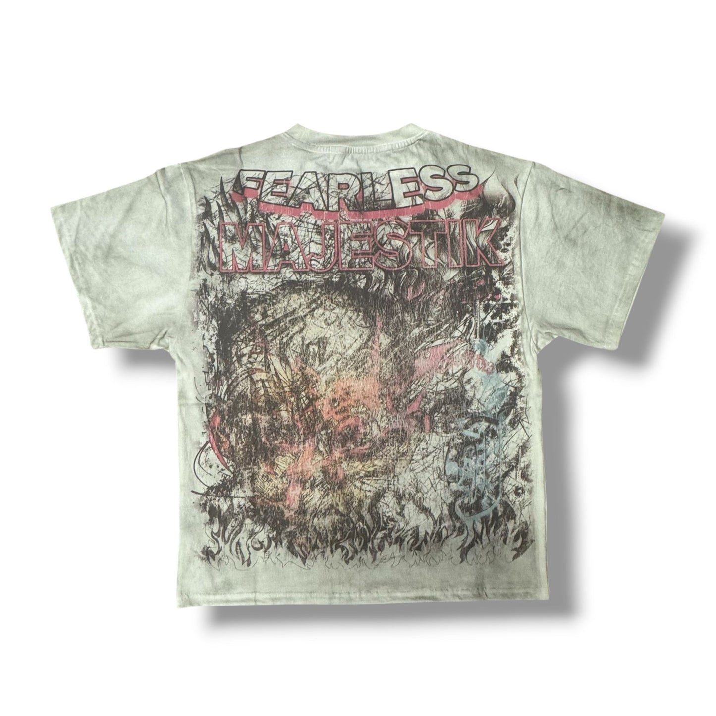 MAJESTIK Scribble Dirty White Black T-Shirt