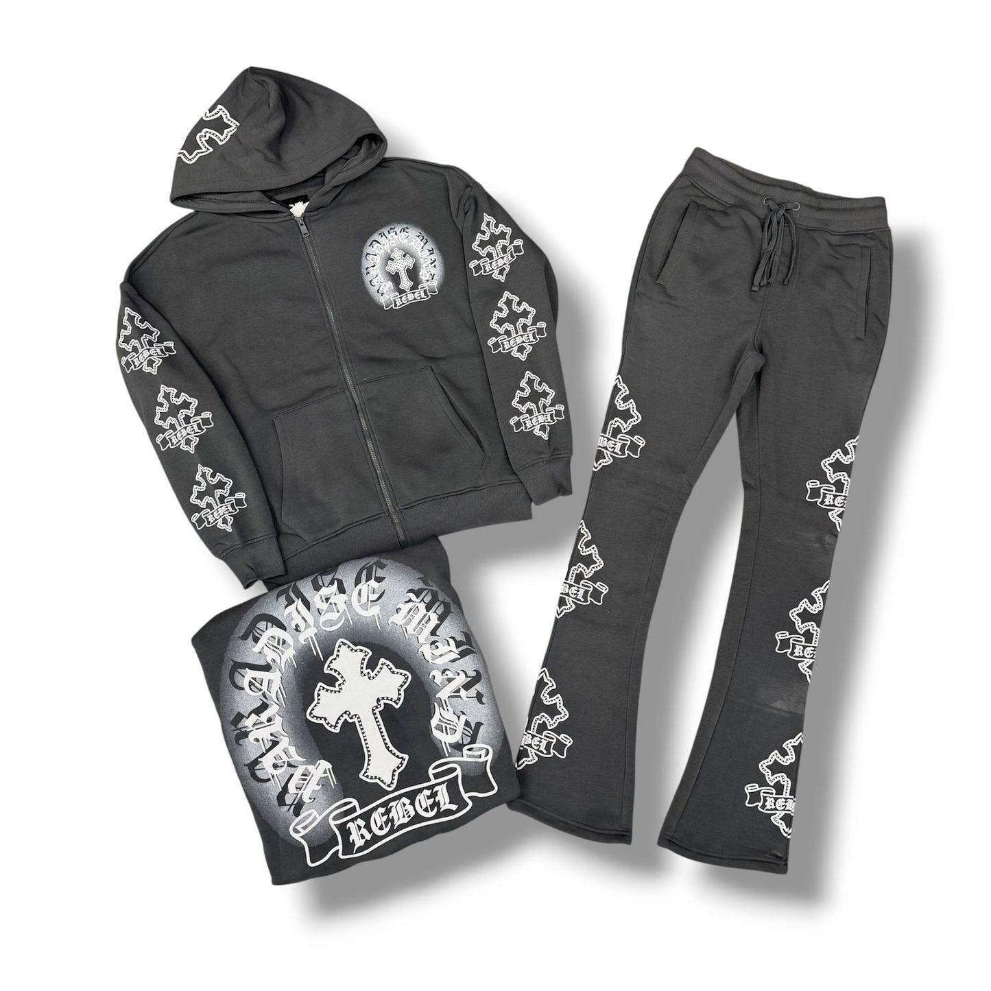 Rebel Minds Rebel Cross Grey Jogger Set