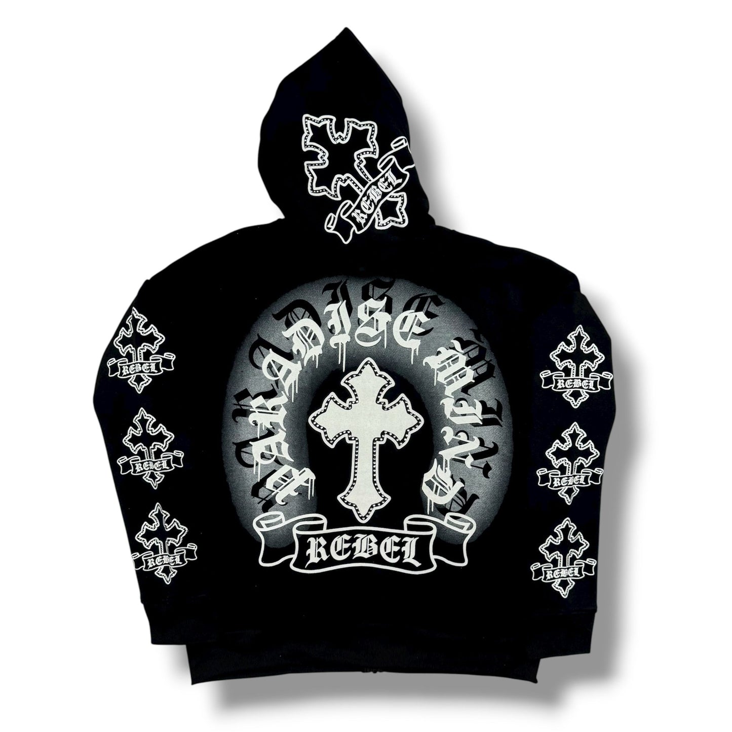 Rebel Minds Cross Black Hoodie