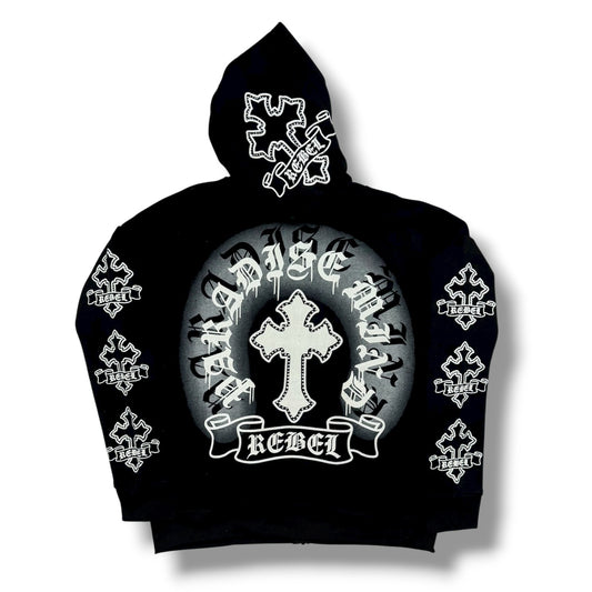 Rebel Minds Cross Black Hoodie