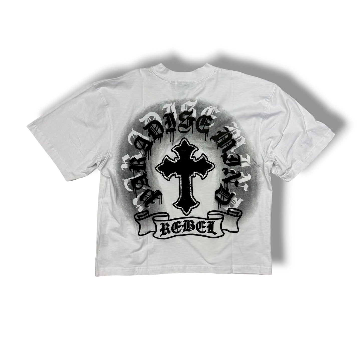 Rebel Minds Cross White T-Shirt