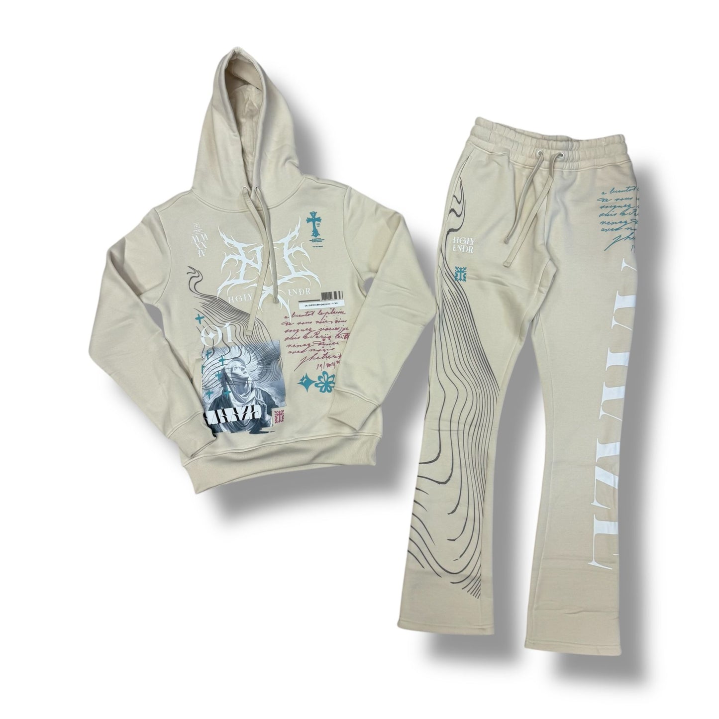 Highly Undrtd  Amaze Oatmeal Pullover Jogger Set