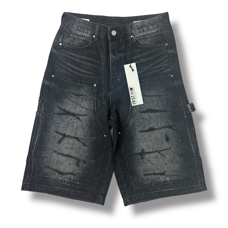 First Row Jeans Baggy Jorts  (Black Stone)