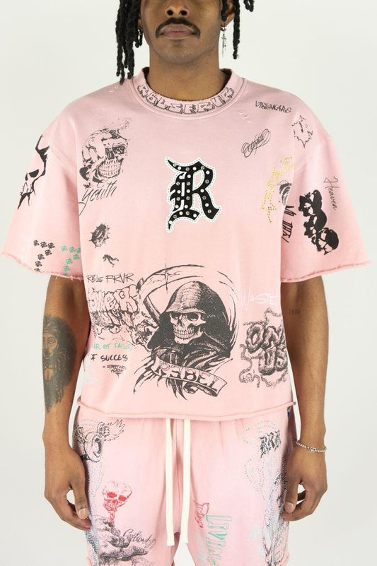 R3bel Denim Culture Pink T-Shirt
