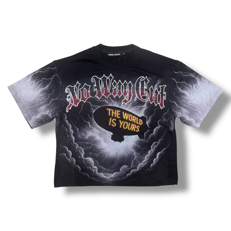 Rebel Minds World is Yours  Black T-Shirt