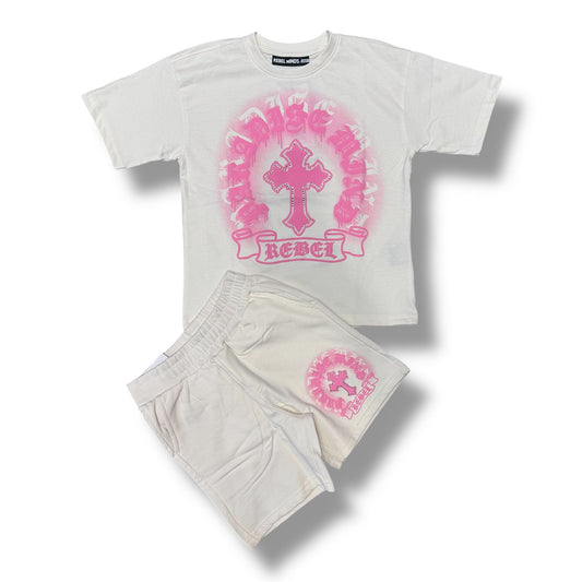 Rebel Minds Paradise Cream Boy's Short Set