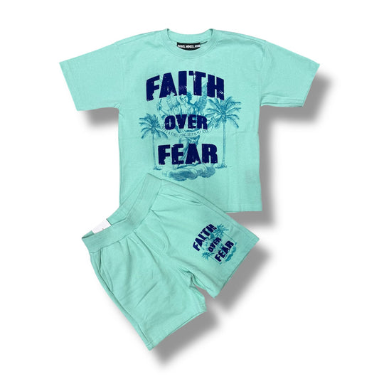 Rebel Minds Faith Mint Boy's Short Set