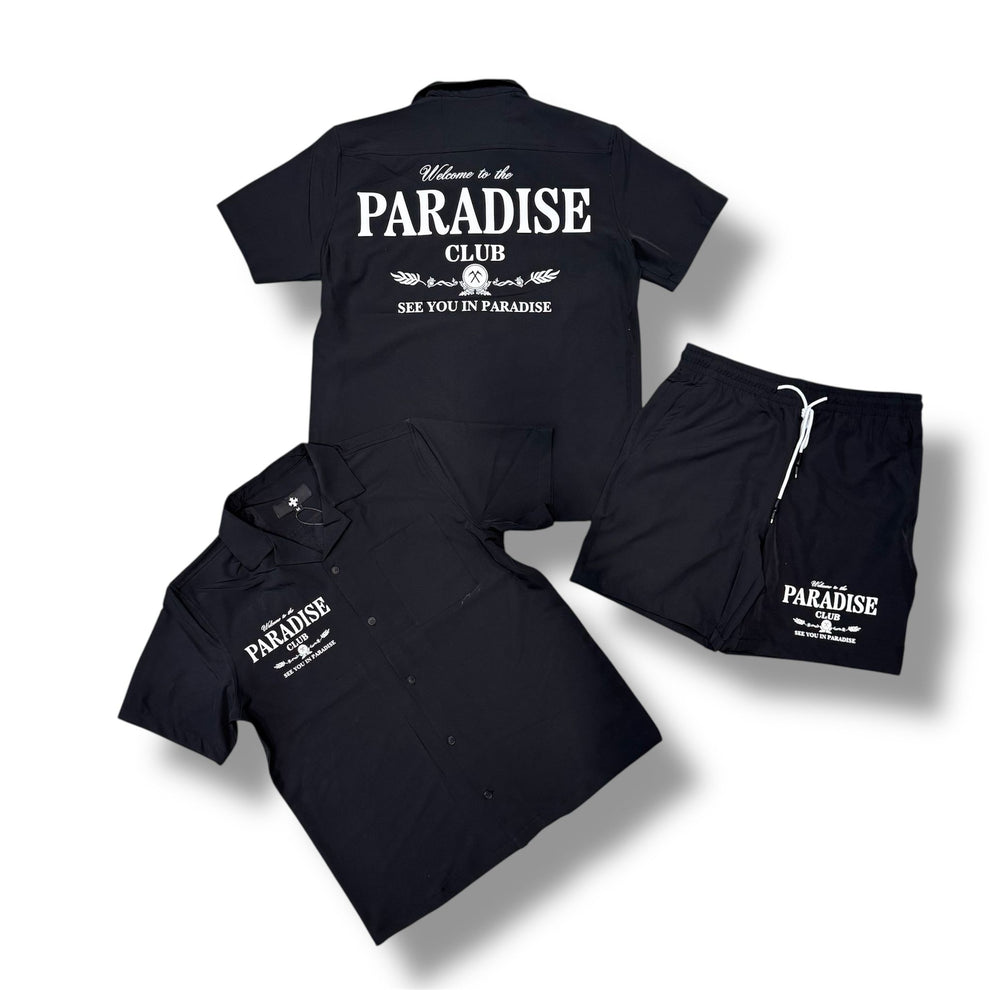Jordan Craig Paradise Club Black Men's Short Set