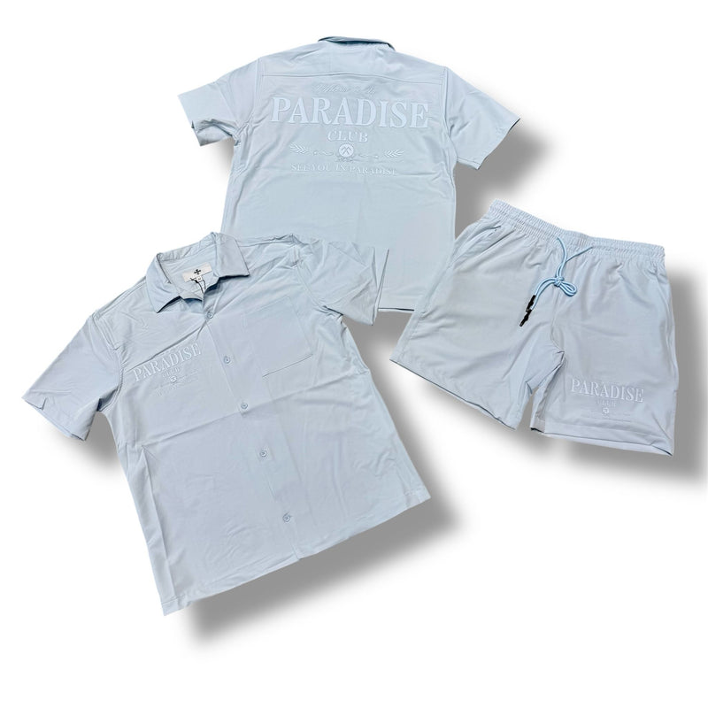 Jordan Craig Paradise Club Light Blue Men's Short Set