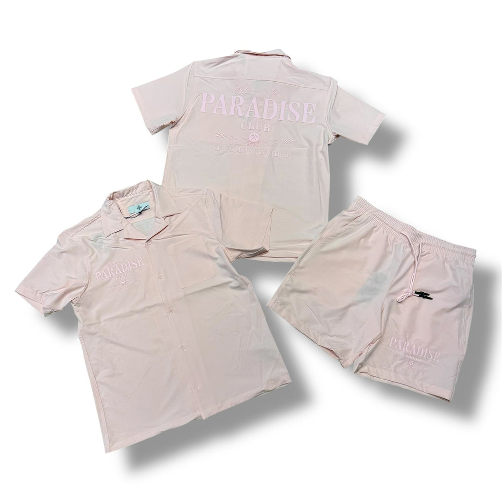 Jordan Craig Paradise Club Light Pink Men's Short Set