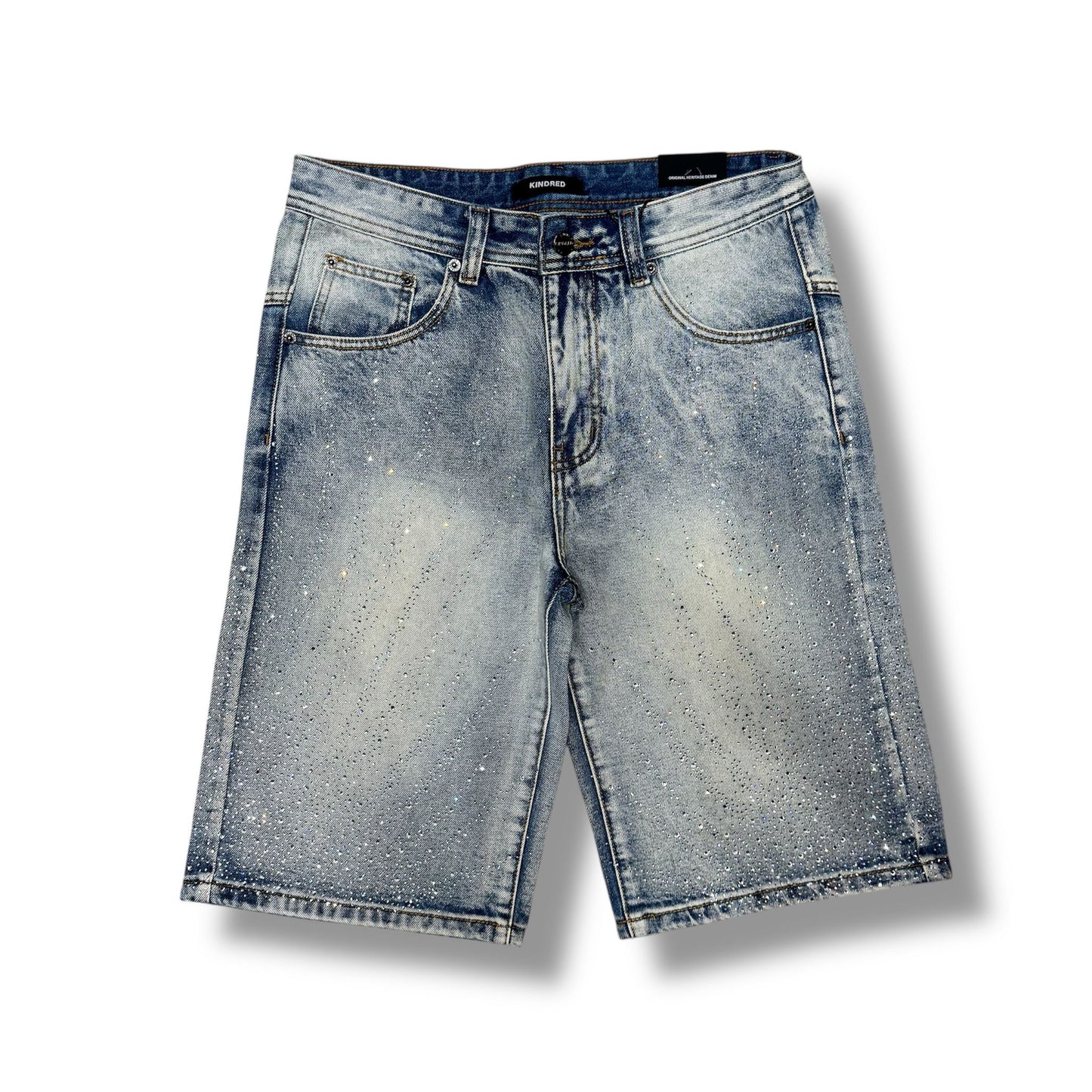 Kindred All Over Rhinestone Shorts Blue