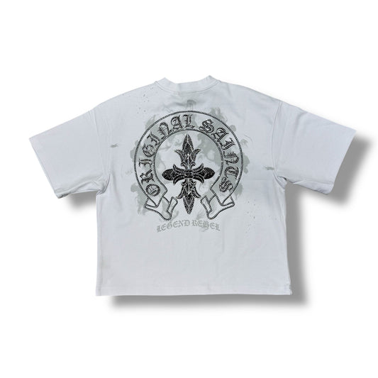 Rebel Minds Original Saints Interlock Men's T-Shirt White