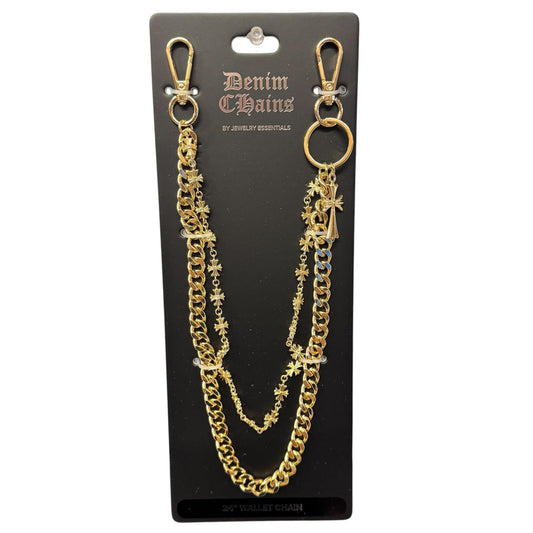 Double Jeans Chain 24"  Gold (Wallet Chain) "215"