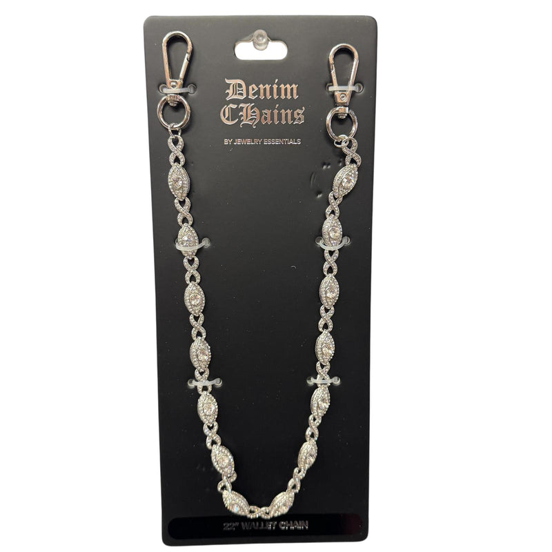 Iced Evil Jeans Chain 22" Silver (Wallet Chain) "276"