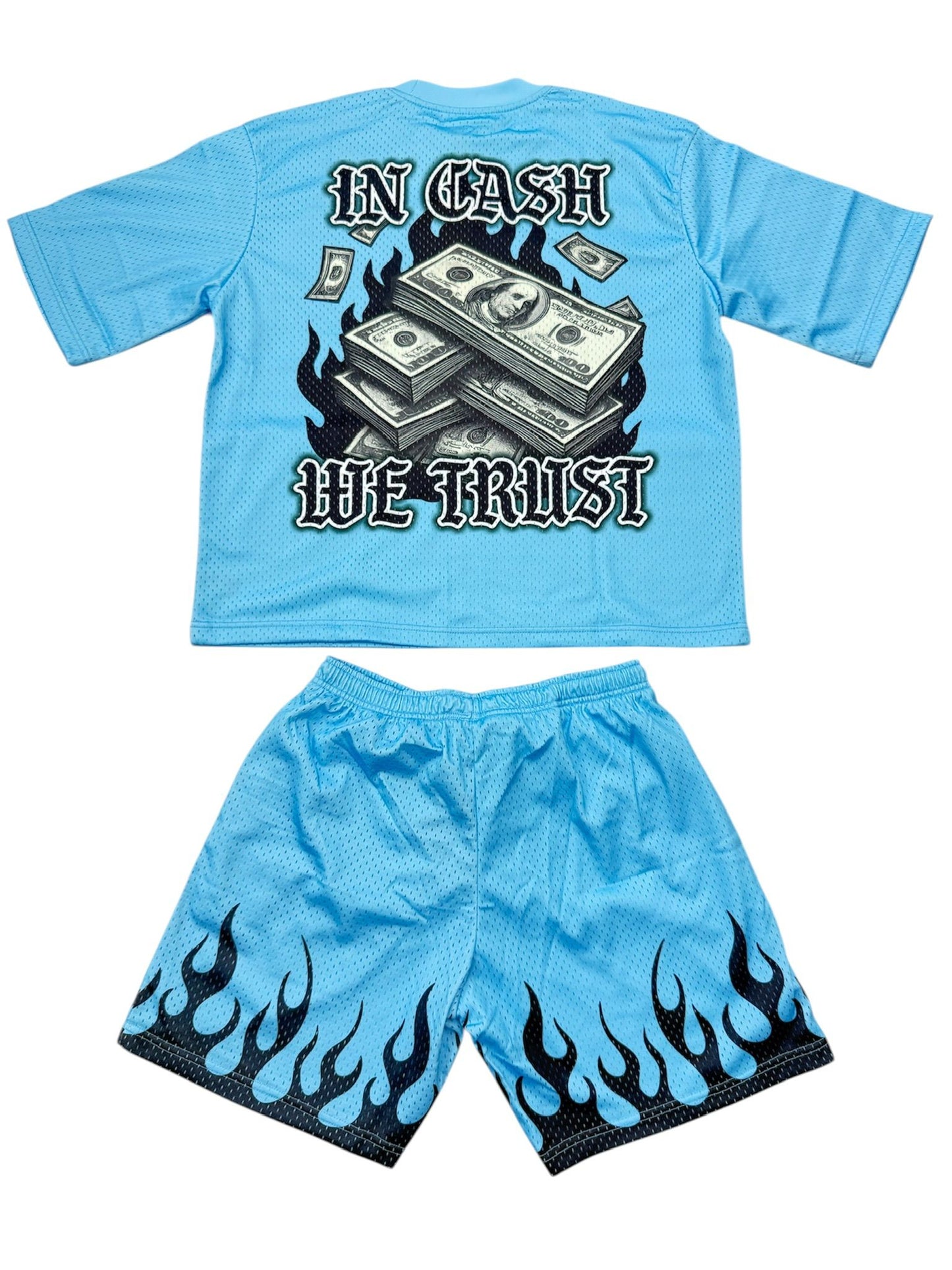 Focus Trust The Process Short Set Sky Blue
