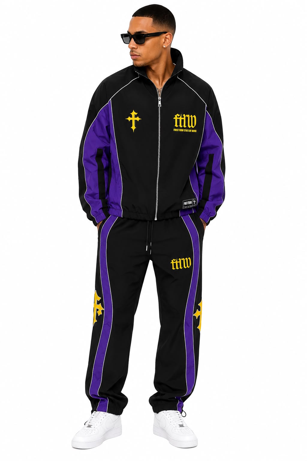 First Row Black & Purple Tracksuit