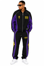First Row Black & Purple Tracksuit