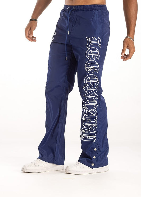 Kindred Nylon Embroidery Snap Button Pants Royal Blue