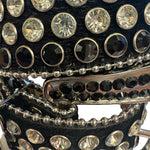 Men's Rhinestones Belt Black
