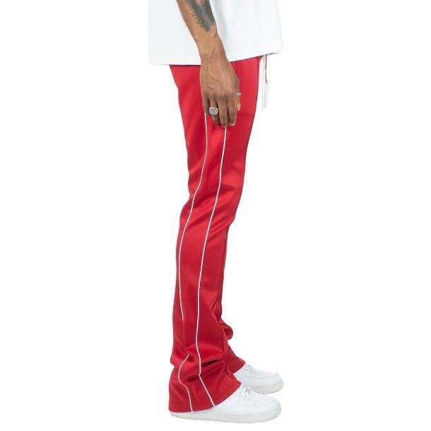 REBEL MINDS STACKED FLARE TRACK PANTS RED – Underground Clothing