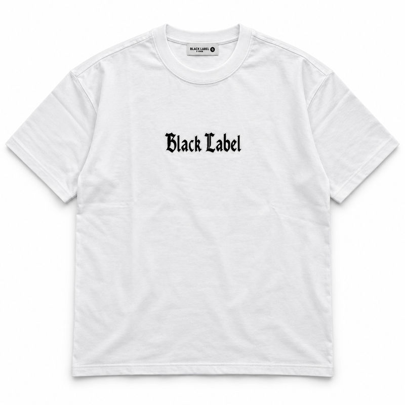 Black label Stay Relentless White T-Shirts