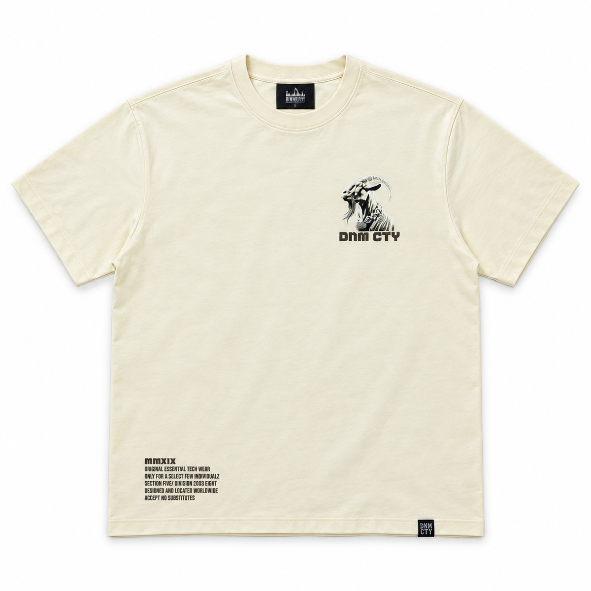 Denimicity Goatest OF All Stoned Oversize Cream/Brown T-Shirts