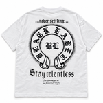 Black label Stay Relentless White T-Shirts