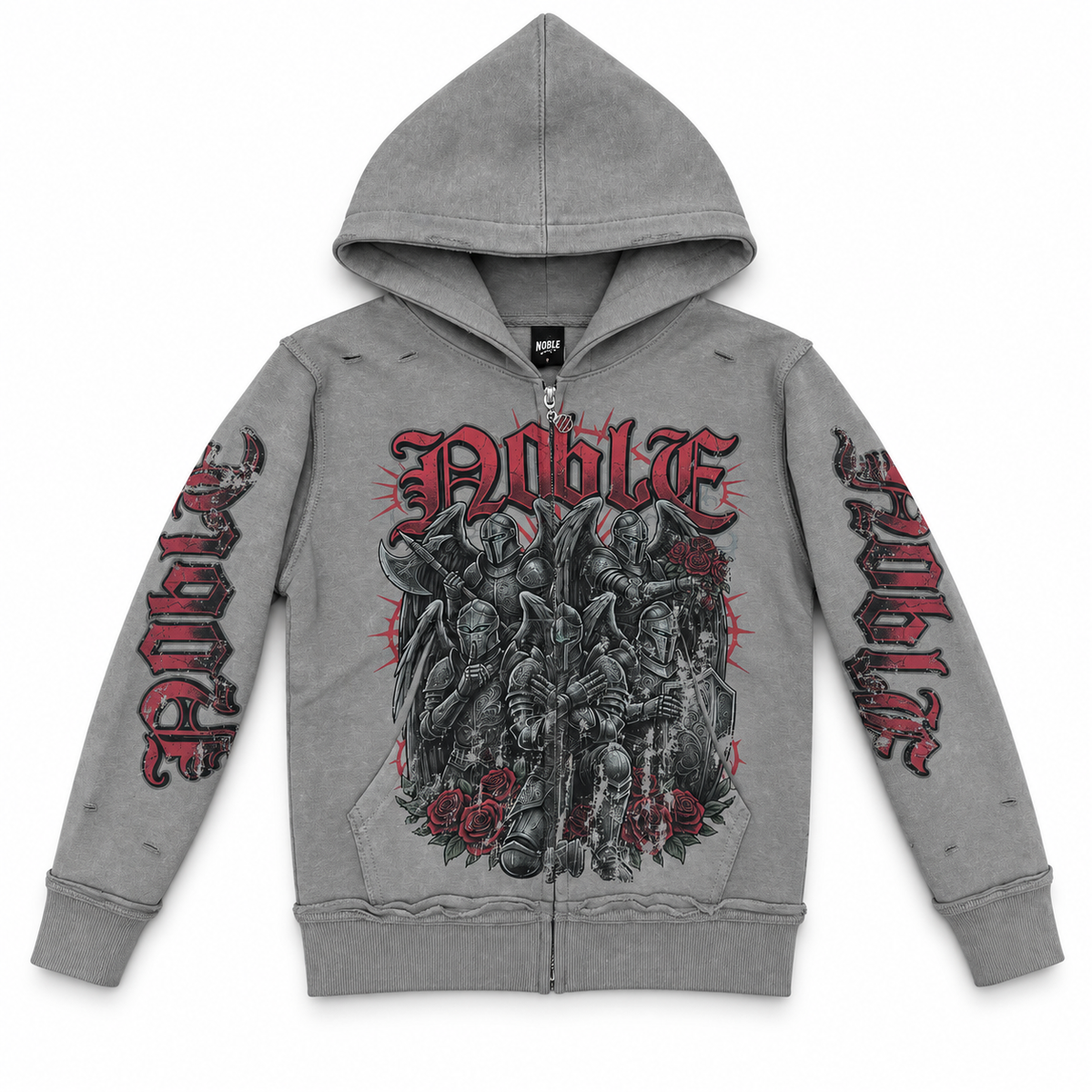 Noble Knight  Kids Grey Zip-Up