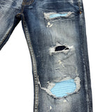 Evolution Contrast Torn S.Blue/C.Blue Denim Jeans Boys