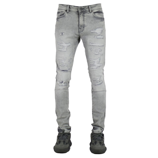 Focus Denim Distress Rip & Repair Grey