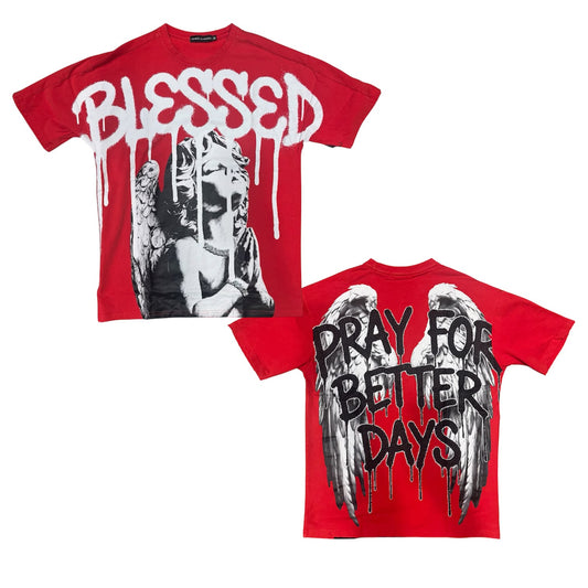 Streetz Watching Pray For Better Days Red T-Shirt