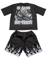 Focus Trust The Process Short Set Black