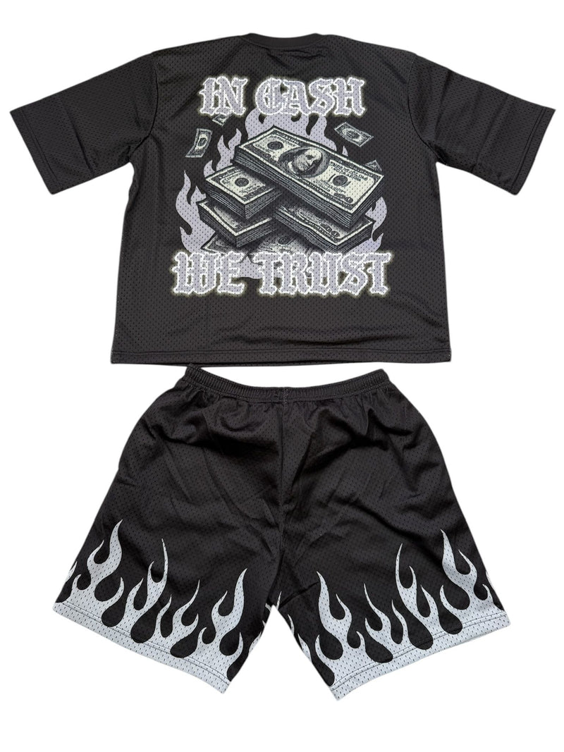 Focus Trust The Process Short Set Black