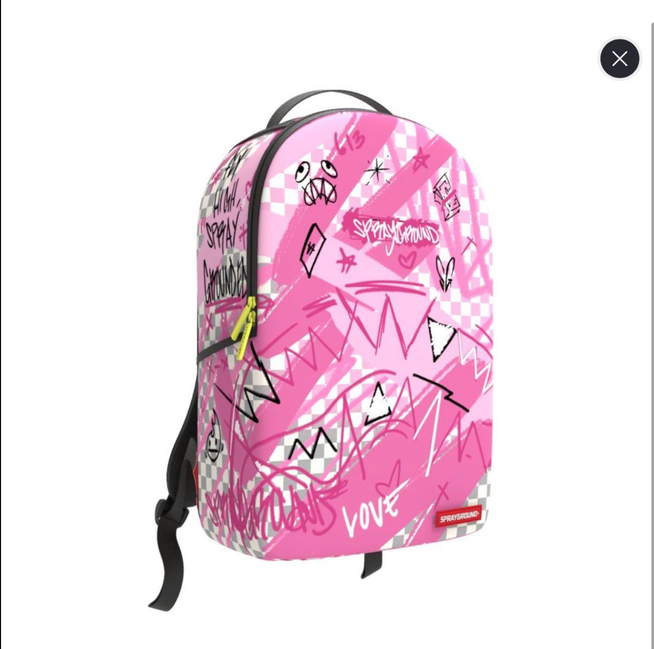 Sprayground Pink Smoke Check Backpack