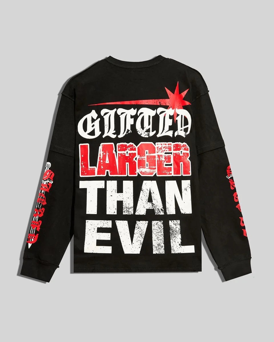 Gftd larger Than Evil Black Long Sleeve