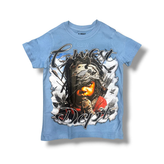 G West Scarred Blue T-Shirts "Kids "