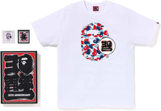 A Bathing Ape Bape Store London Bape 30th Anniversary Ape Head White Tee