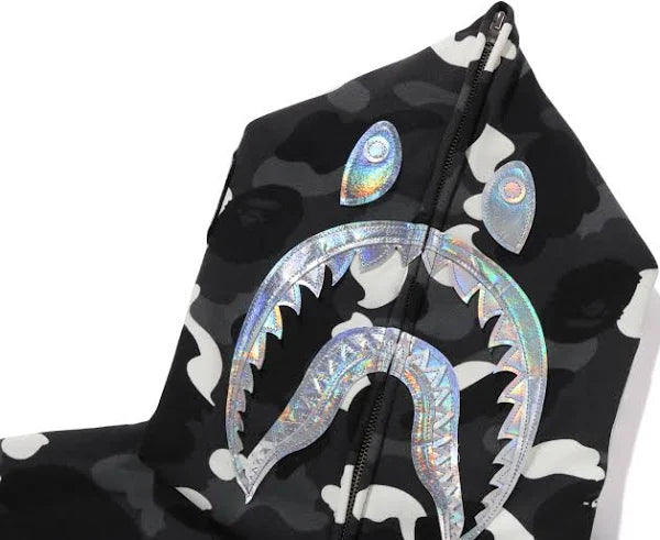 BAPE City Camo Shark Full Zip Hoodie (Black)