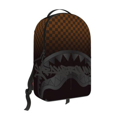 Sprayground Brown Check Ghost Drip Backpack
