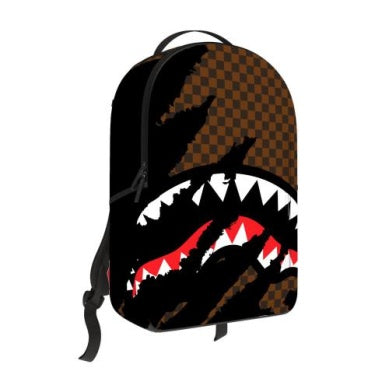 Sprayground Claw Tear Check Backpack
