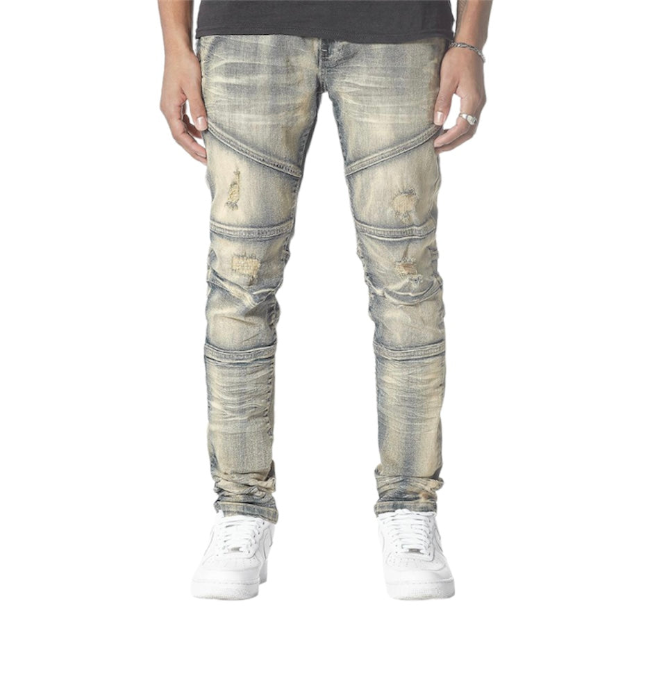 Copper Rivet Side Pocket Denim Pants Wash Tint