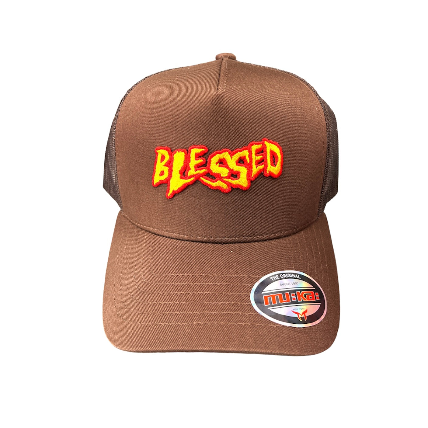 MUKA BLESSED BROWN TRUCKER HAT